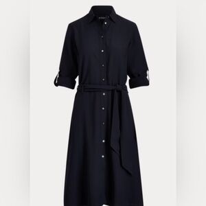 NWT [$179] Ralph Lauren Dark Blue Midi Dress size 6